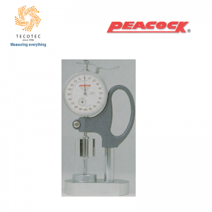 Đồng hồ đo độ dày Peacock, Model: FFG-12 (10mm, 0.01mm, Họng 24mm)