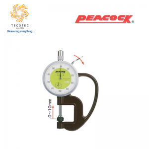 Đồng hồ đo độ dày Peacock, Model: G-0.4N (0~10mm, 0.01mm)