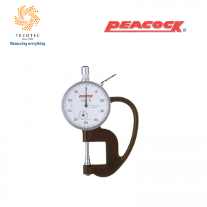 Đồng hồ đo độ dày Peacock, Model: G-1A (0~10mm, 0.01mm, Ø5mm)