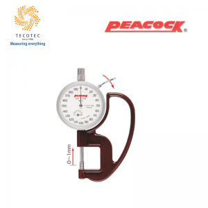 Đồng hồ đo độ dày Peacock, Model: G-6 (0~1mm, 0.001mm, Ø5mm)