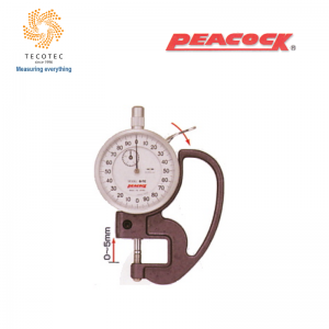 Đồng hồ đo độ dày Peacock, Model: G-7C (0~5mm, 0.001mm, Ø5mm)