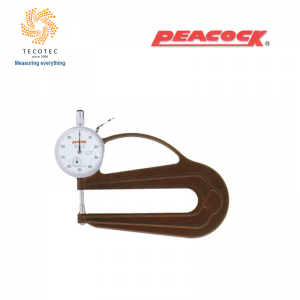 Đồng hồ đo độ dày Peacock, Model: H-1A (0~10mm, 0.01mm, Ø5mm)