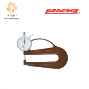 Đồng hồ đo độ dày Peacock, Model: H (0~10mm, 0.01mm, Ø10mm)