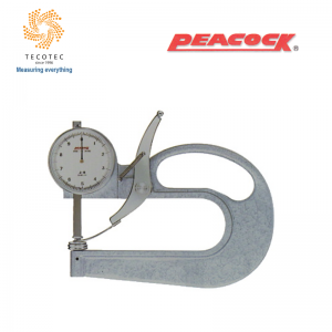 Đồng hồ đo độ dày Peacock, Model: J-B (0~35mm, 0.05mm, Ø20mm)