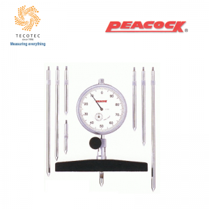Đồng hồ đo độ sâu Peacock, Model: T-1 (0 - 160mm, 0.01mm, ±20µm)