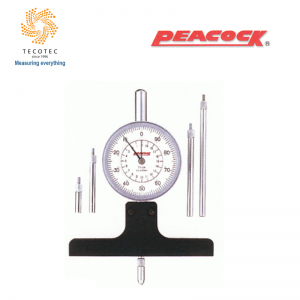 Đồng hồ đo độ sâu Peacock, Model: T-1W (0 - 220mm, 0.01mm, ±20µm)